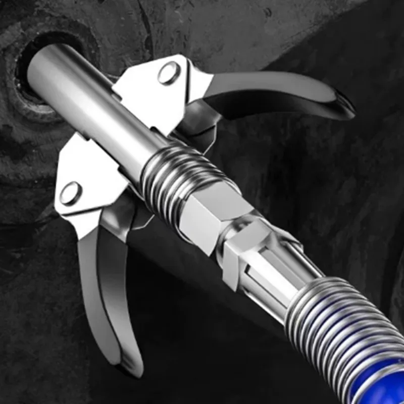 

MOPHE-Grease Gun Nozzle With Flexible Hose And Three Grease Fittings - Stainless Steel,30Mm Length, Ideal For Automotive And I