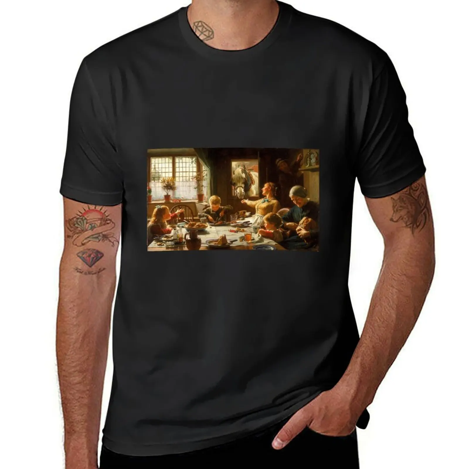 One of the Family by Frederick George Cotman, 1880 T-Shirt plus sizes korean fashion blacks black t-shirts for men