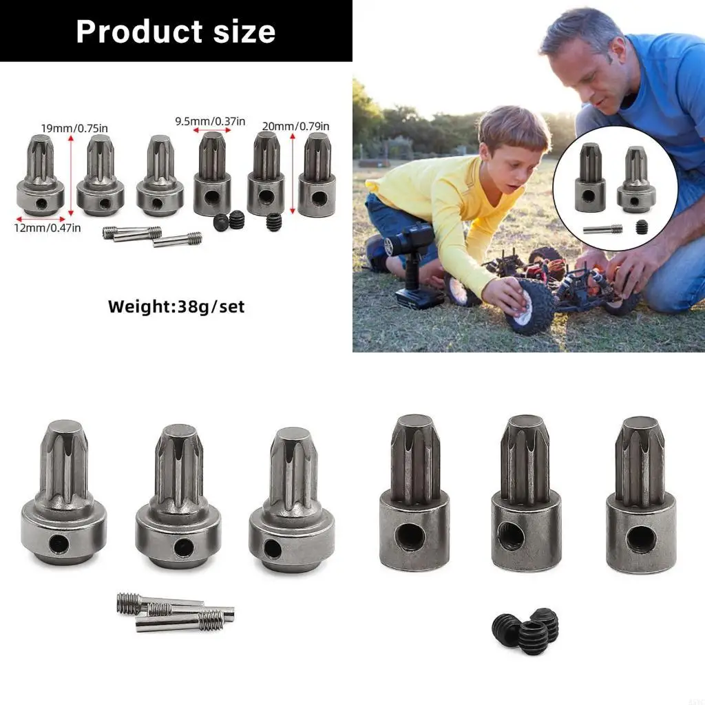 

A5YC Small Resistant Axles Hubs Accuracy Engineered Front Rear Axles Hubs Maintenance Axles set for Slash4WD