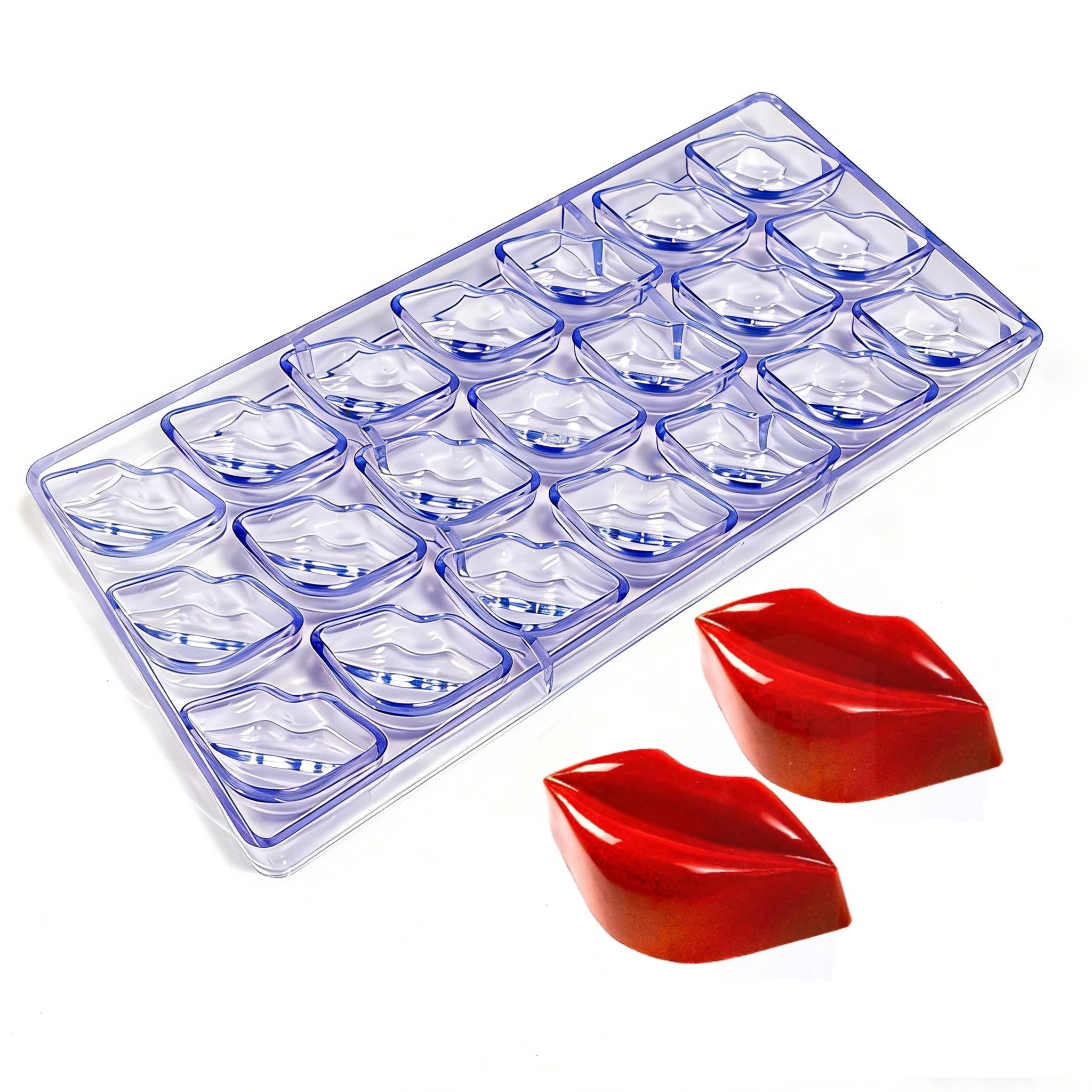 Lips Shape Chocolate Mold, Food Grade Bonbon Mould for Valentine Pastry Candy Making