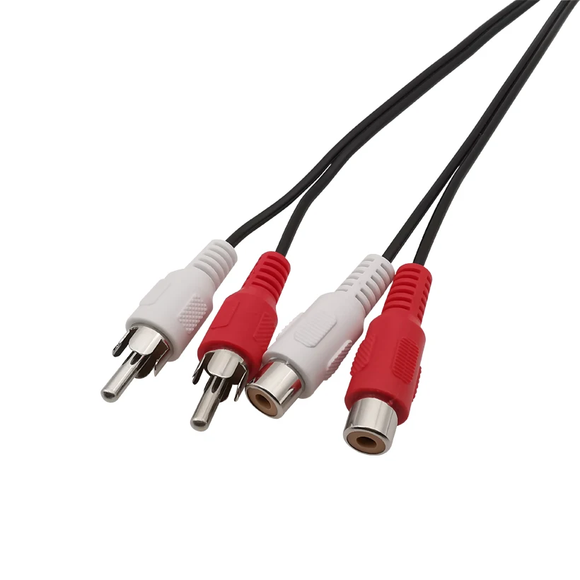 Żeńskie/męskie złącza Audio RCA kable Stereo AV wtyczka wideo Adapter przedłużacz DIY przewód