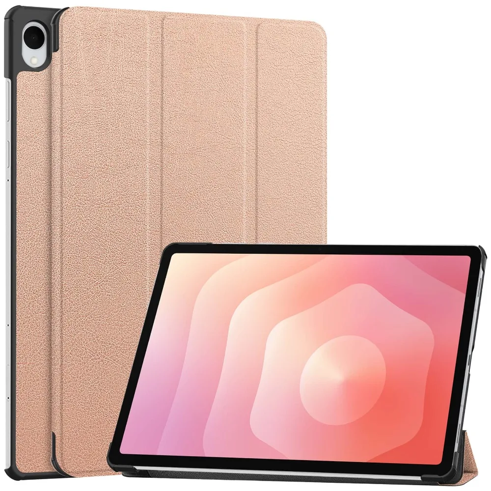 Case For Samsung Galaxy Tab S12 Plus SM-X840 SM-X846B，12.4" Smart Tablet PC Tri-folded Stand Adsorption Cover ,Hard Back Coque