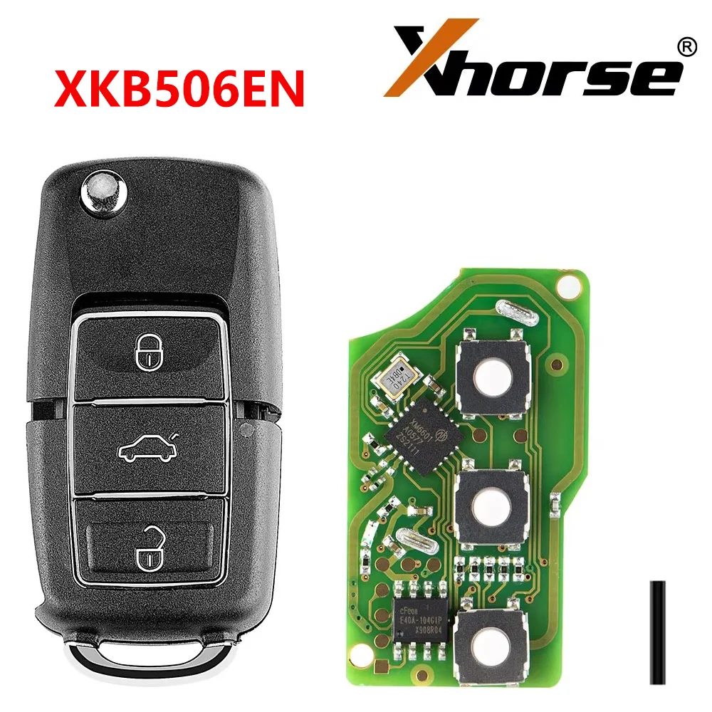 Xhorse XKB506EN Wire Remote Key B5 Flip 3 Buttons Extreme Black English Version 5pcs/Lot