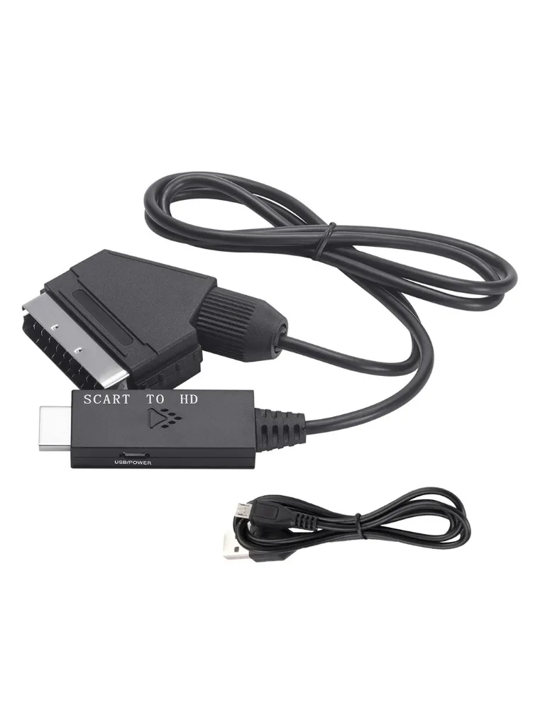 Konwerter wideo i audio 1M Scart na HDMI 1080P, adapter do konwersji wideo HD Plug and Play do dekoderów, HDTV, DVD, STB, akcesoria — zdjęcie produktu 7