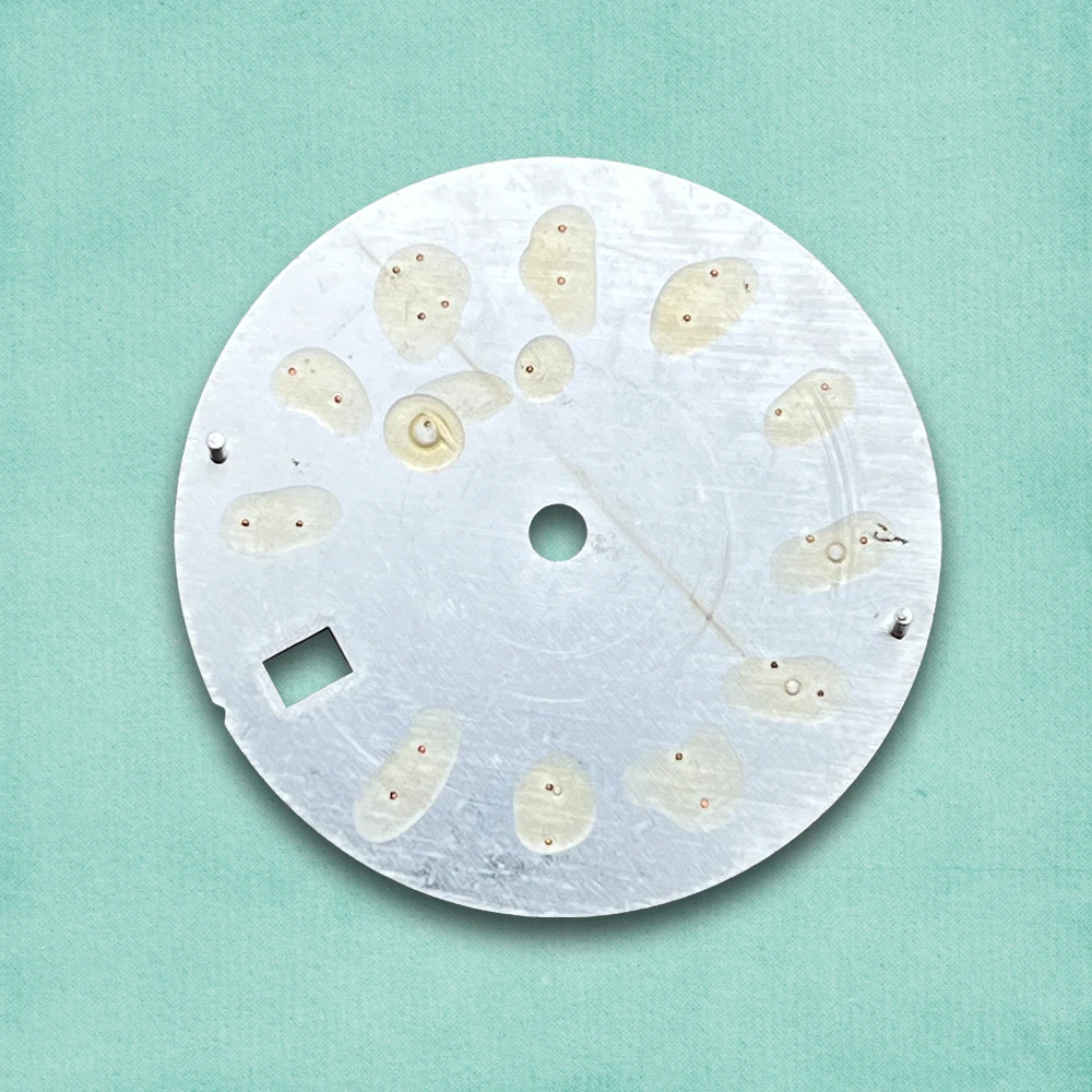 28.5 مللي متر S شعار أمة الله الهاتفي صالح NH35/NH36/4R الحركة اليابانية الأزرق مضيئة عالية الجودة ساعة مزدوجة تعديل الملحقات #5