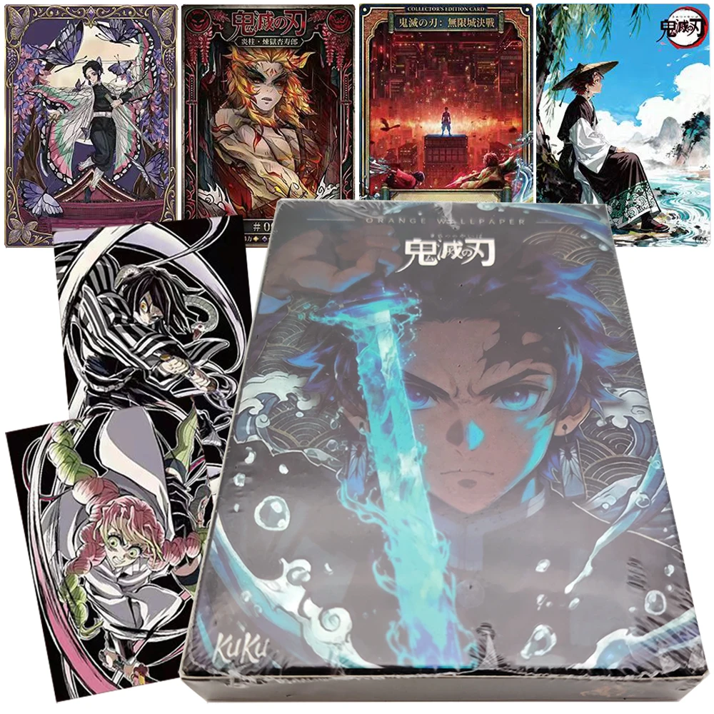 

Demon Slayer Exquisite Character Card Brick Fans Collection Japanese Hot Blooded Anime Rare Peripheral Metal Card Desktop Toys