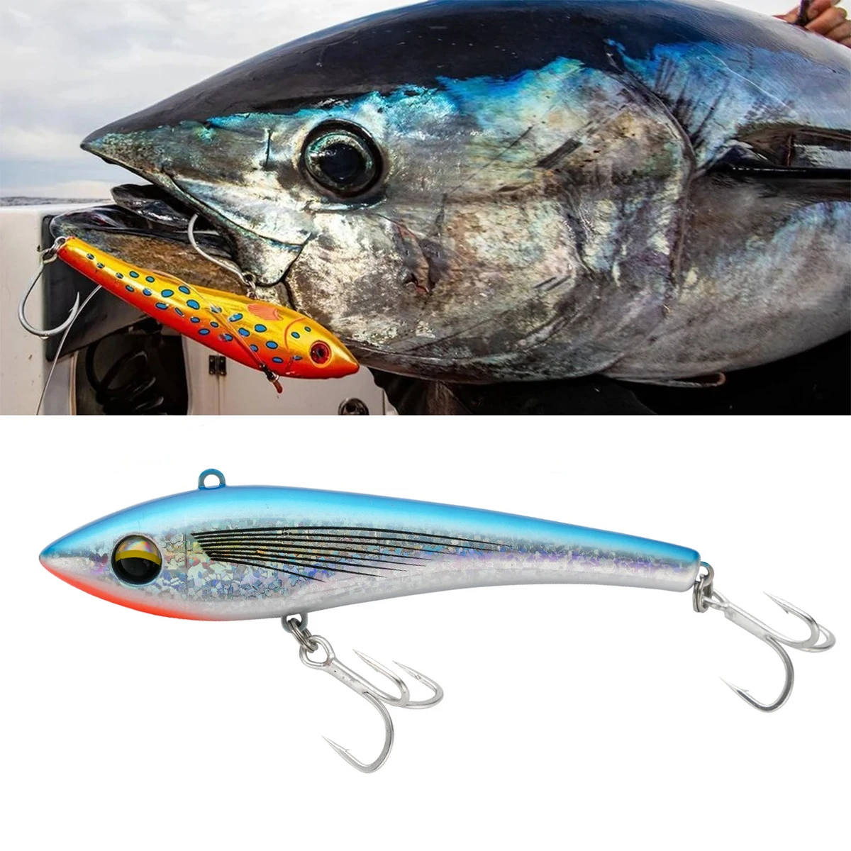 

Sinking VIB Fishing Lures 13.5cm 73g Wahoo Wobbler Stickbait Artificial Big Bait for Sea Tuna Big Game Fishing Leurre Brochet