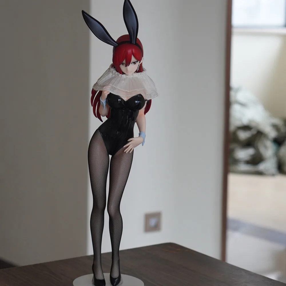 Anime Fairy Tail Erza Scarlet Bunny Ver Figure Model Titania Beautiful Girl Statue Desktop Decoration Collectible Toy