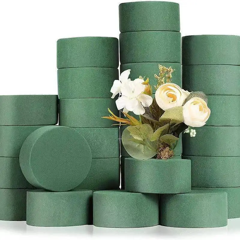 Wedding Aisle DIY Craft Floral Arrangement Water-Absorbing Home Garden Green Flower Foam Fresh-Keeping Round Brick