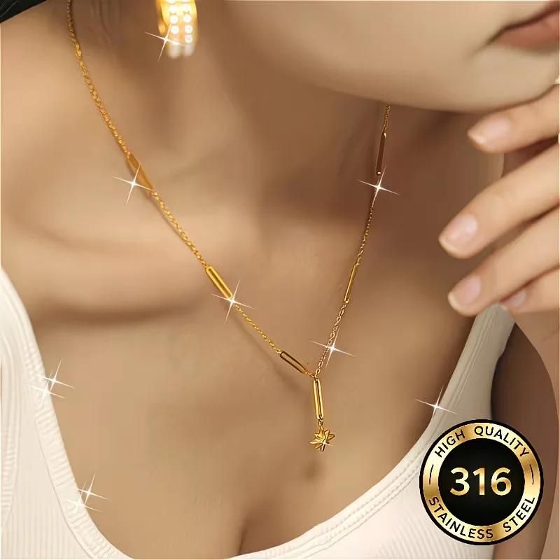 قلادات نجمة الشمال من الفولاذ  - مراجعة Birth Flower Necklace وسعره