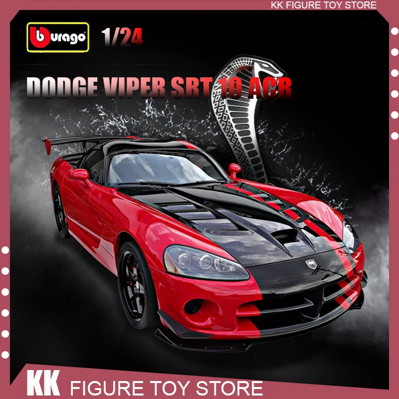 Bburago 1:24 Dodge Viper Srt 10 Acr Sports Car  Alloy Luxury Vehicle Toys Dodge Diecast Model Edition Car Car Collection Gift