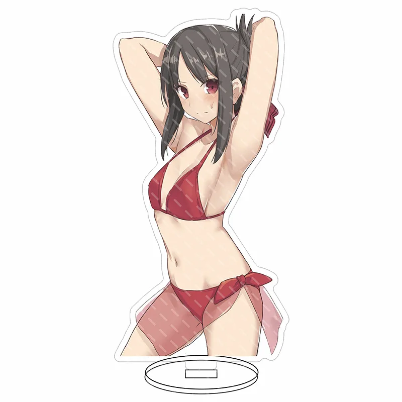 HD Shinomiya Kaguya Shirogane Miyuk Fujiwara Anime Acrylic Figure Model Plate Decor Collection Stand Action Figure Desktop Gift