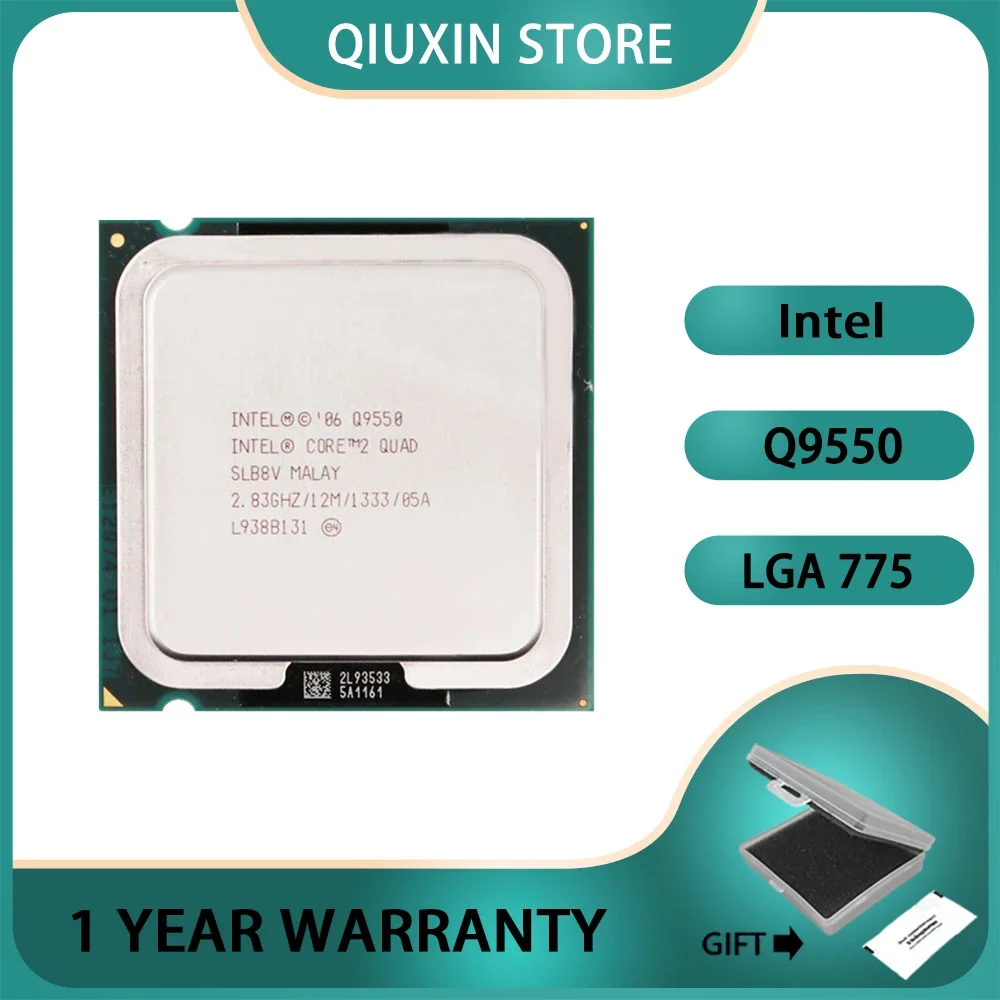 CPU 2.8 GHz Quad-Core Quad-Thread  LGA 775,Intel Core 2 Quad Q9550 Processor 12M 95W