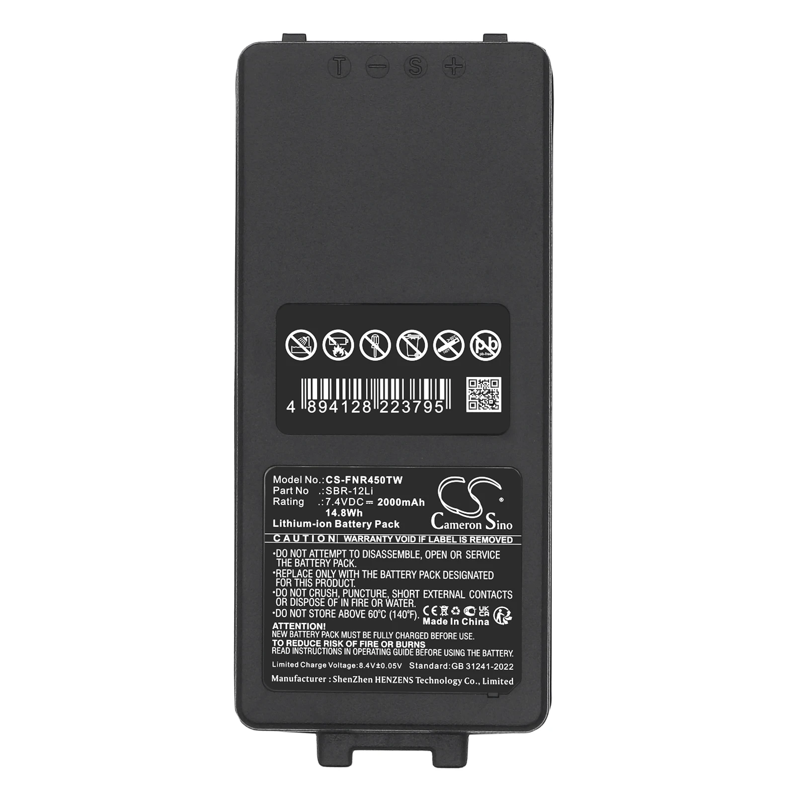 CS Battery  Replacement  For AOR  AR-DV10 2000mAh / 14.8Wh  Two-Way Radio