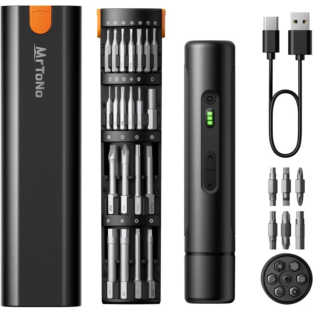 

Набор из 3 электрических отверток с регулировкой крутящего момента, аккумулятором 1500 мАч, 33 насадками, LED-подсветкой, перезаряжаемый, для DIY и домашнего ремонта