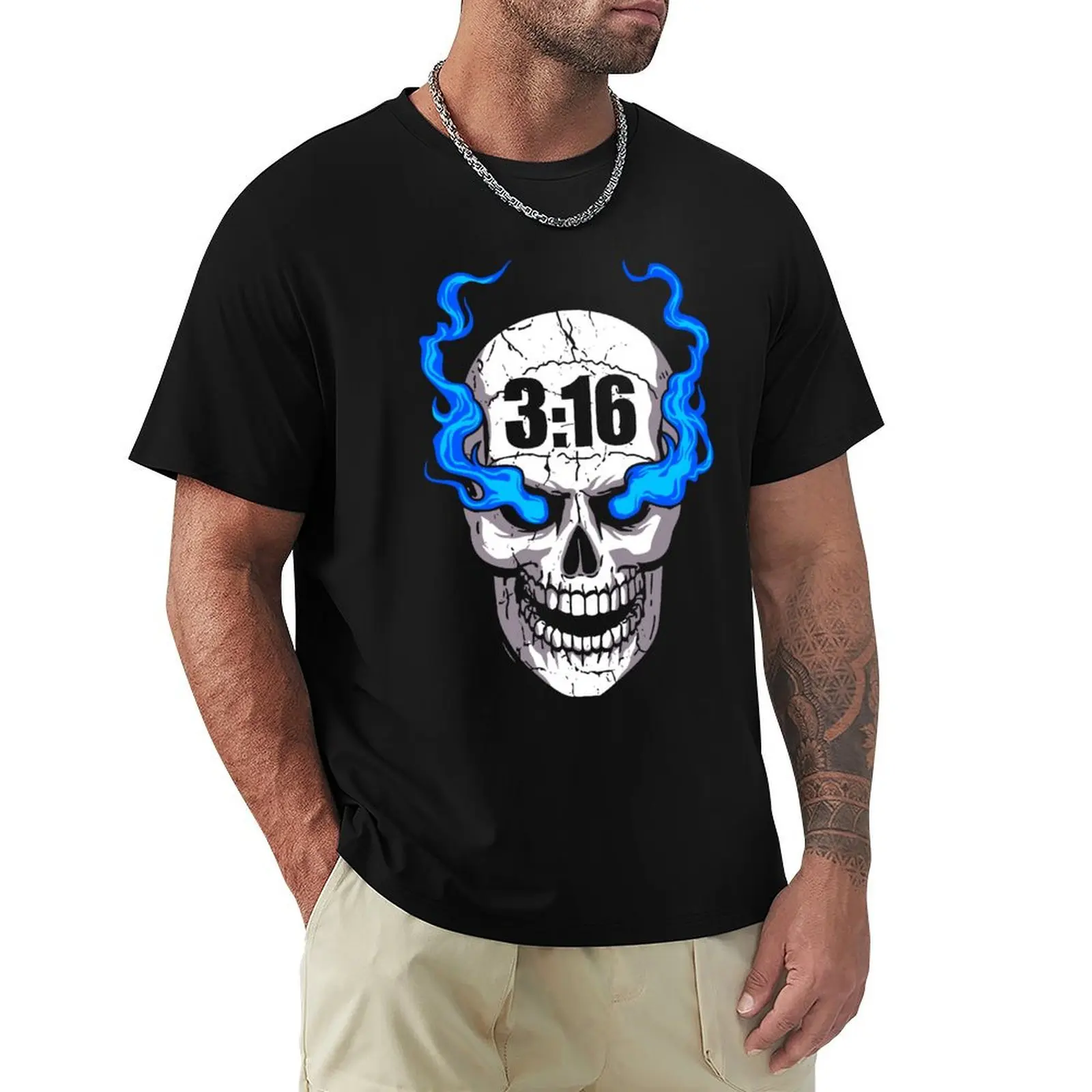 

3:16 skull T-Shirt Plus Size Everyday Tee Shirt