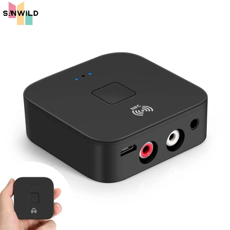 Bluetooth 5.0 Receiver APTX LL 3.5mm AUX Jack RCA Wireless Adapter & Mic NFC for Car Audio Transmitter Amplifier Speaker