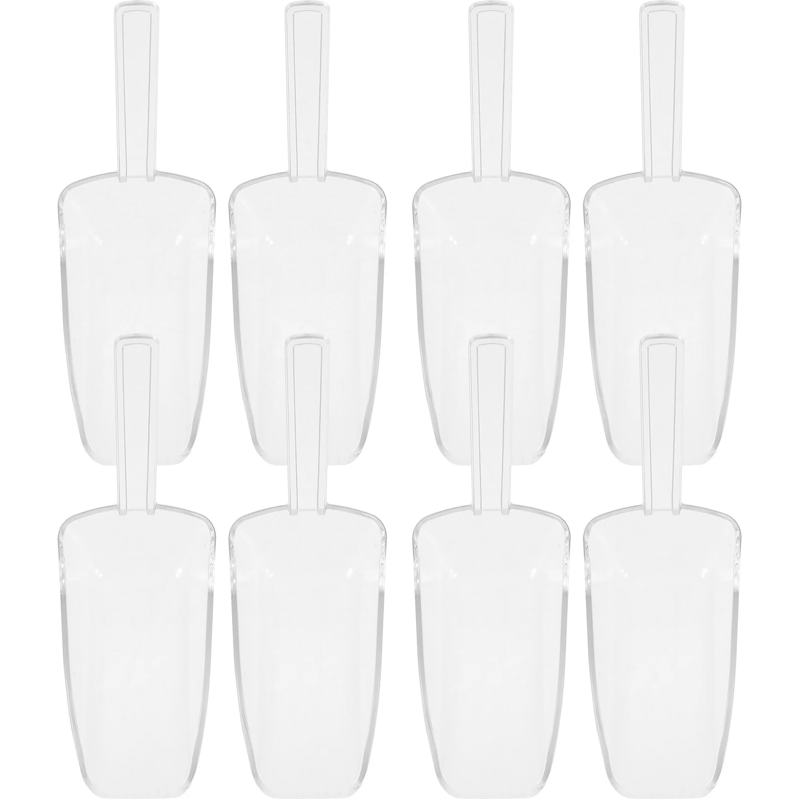 

8Pcs Food Scoops Mini Clear Plastic Dessert Popcorn Scoop Shovel Safe for Use
