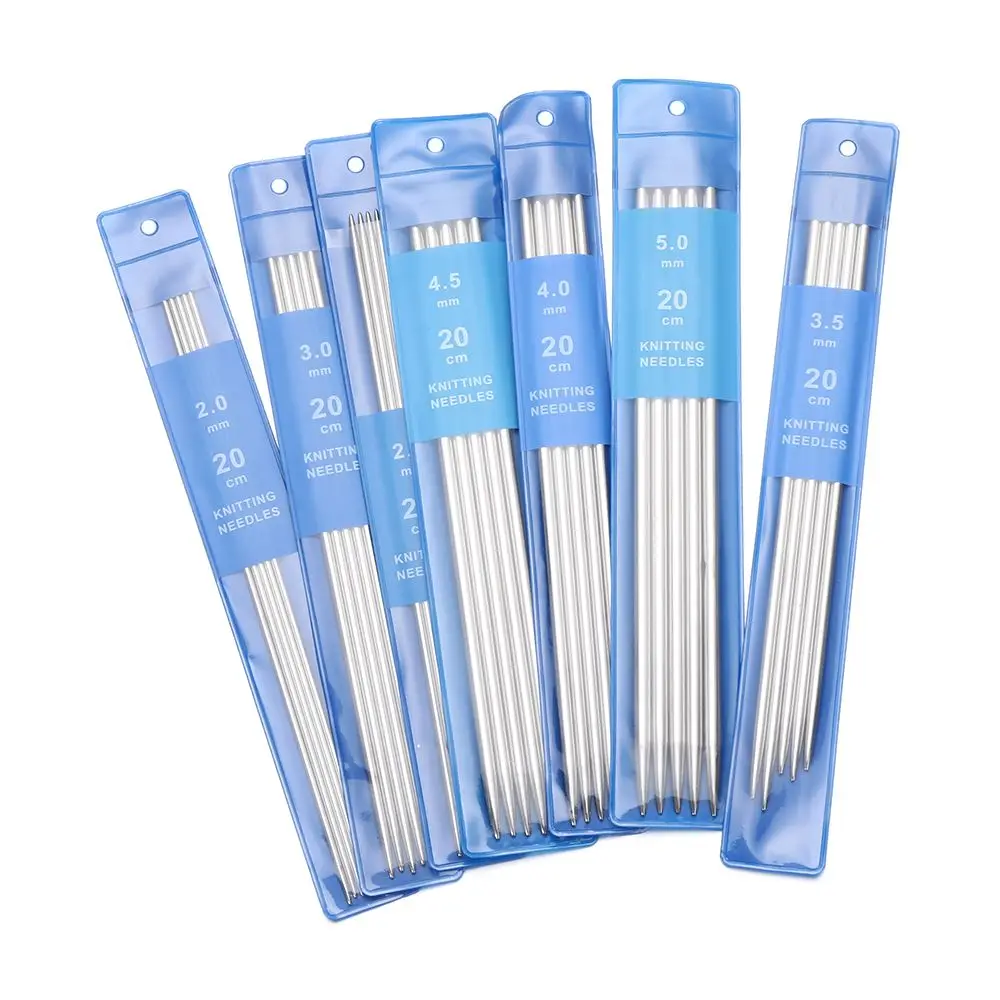 5 قطعة/المجموعة متعدد الألوان الغزل DIY سترة نسج الحرفية مجموعة أدوات الحياكة مستقيم إبر الحياكة الكروشيه السنانير المعادن الكروشيه #4