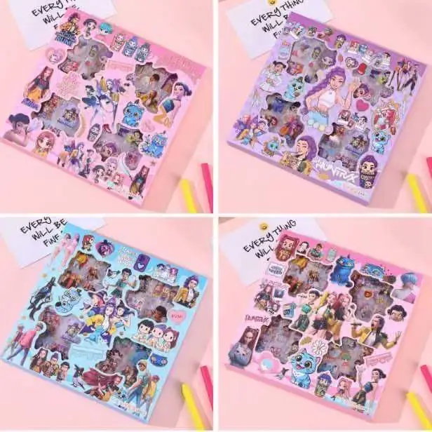 شيطان الصيادين Guka Devil 100 قطعة من المواد الزخرفية الشفافة للحيوانات الأليفة ملصق يدوي الصنع لتزيين القرطاسية المكتبية واللوازم