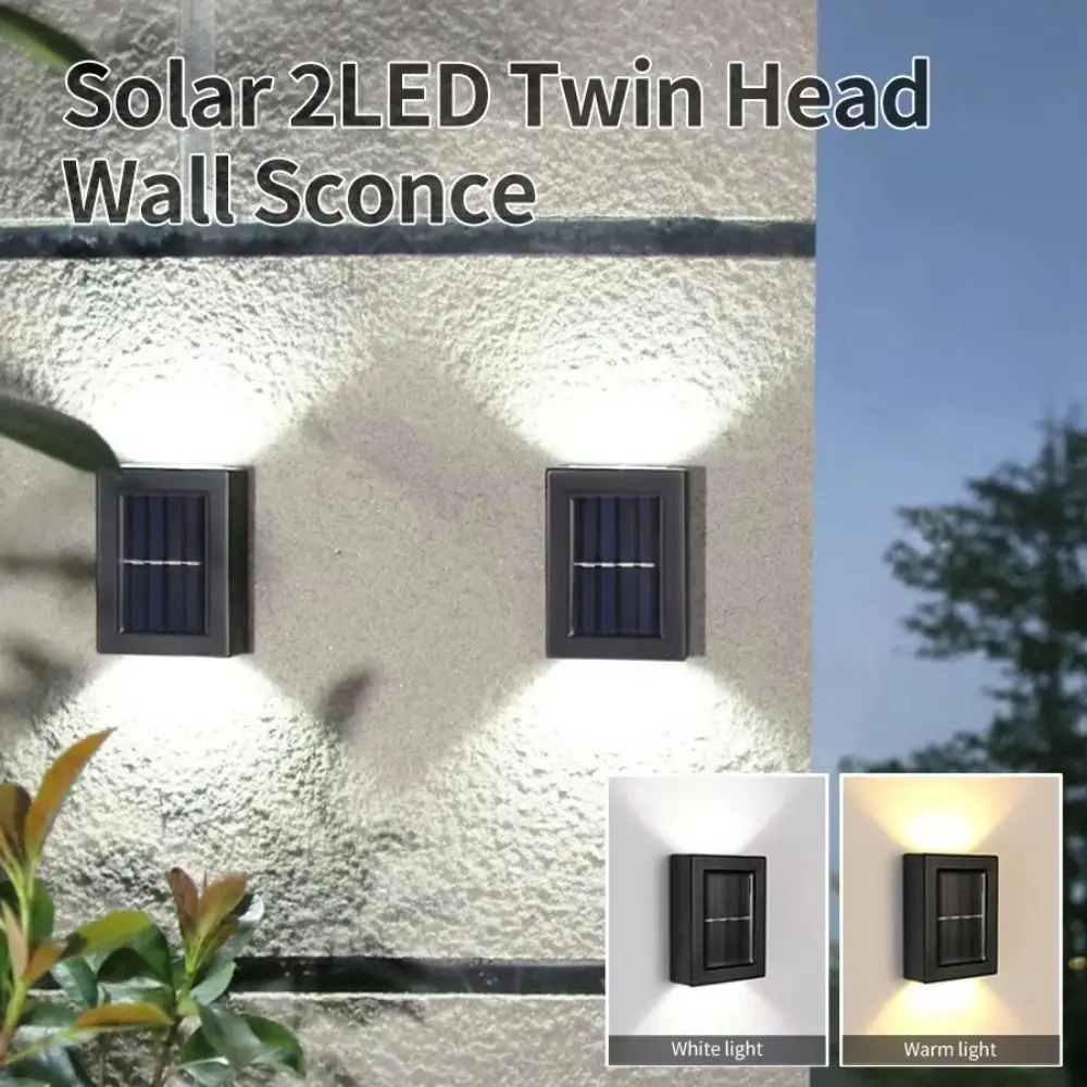 

2Pcs Waterproof Solar Wall Light Solar Powered Decorative Light Solar Garden Light Up Down Lighting Solar Powered Lamp