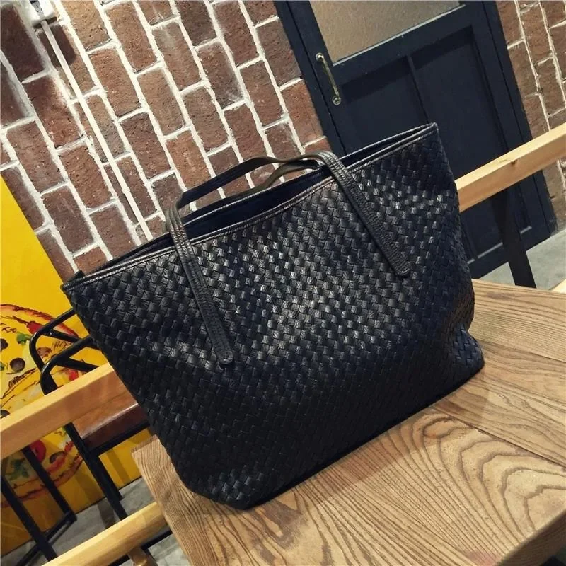 New handbag trend Joker woven bag Korean tote youth women\'s backpacks shoulder simple bag  ladies hand bags