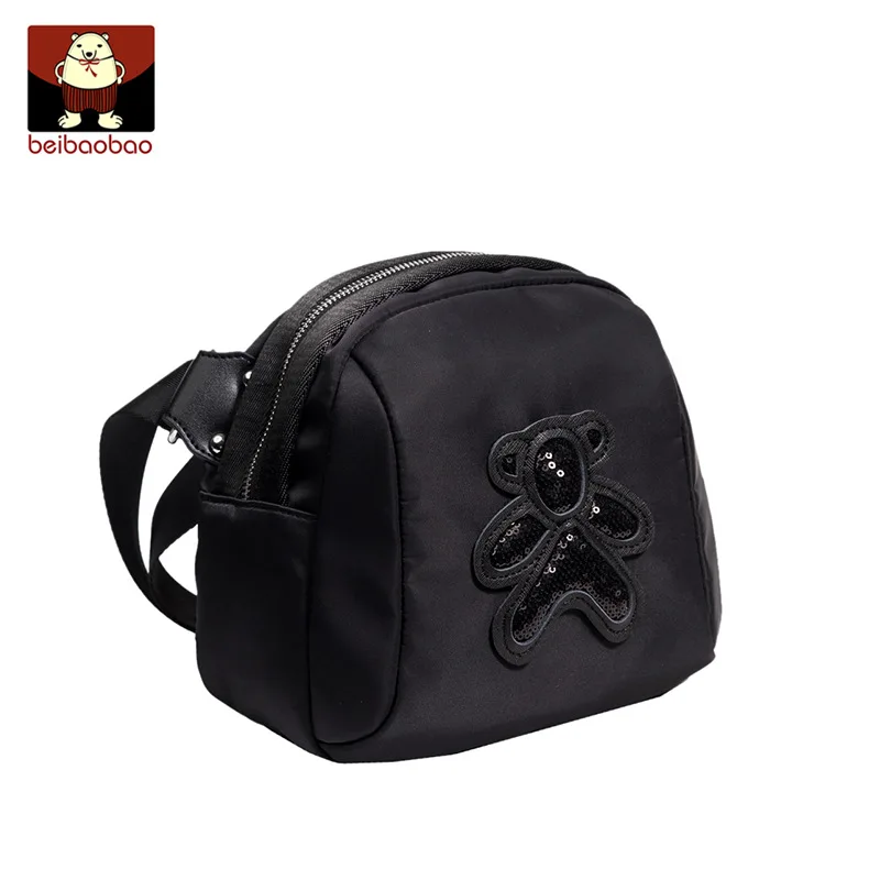 Beibaobao Oxford Cloth Black Solid Color Shell Bag Small Crossbody Bags Casual Women\'s Bags Chest Bags Versatile Shoulder Bag