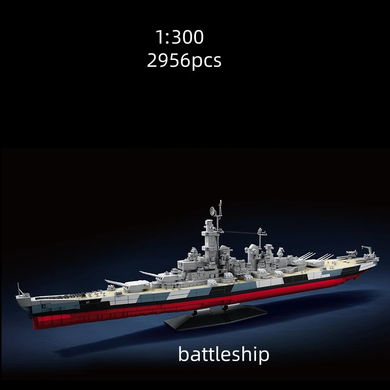 

1:300 Battleship Building Block Set, Desktop Model, Suitable for Gifts and Collectibles