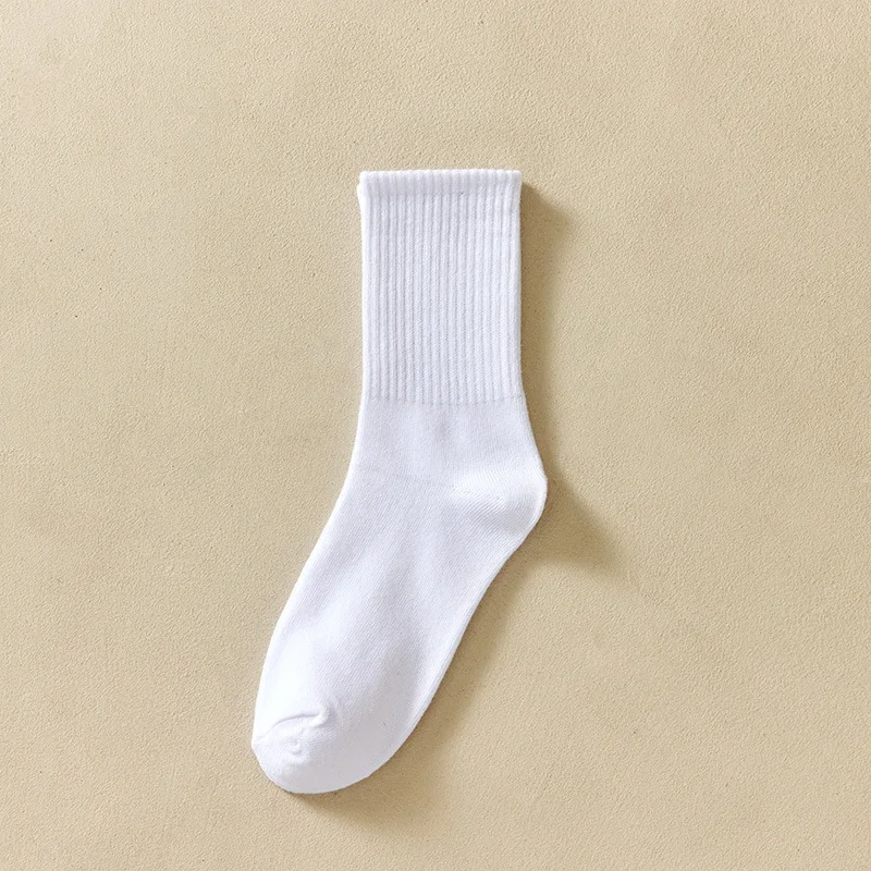 5 Pack Unisex Socks Women Men White Black Crew Women Men Solid Color Socks Socks Striped Spring Summer