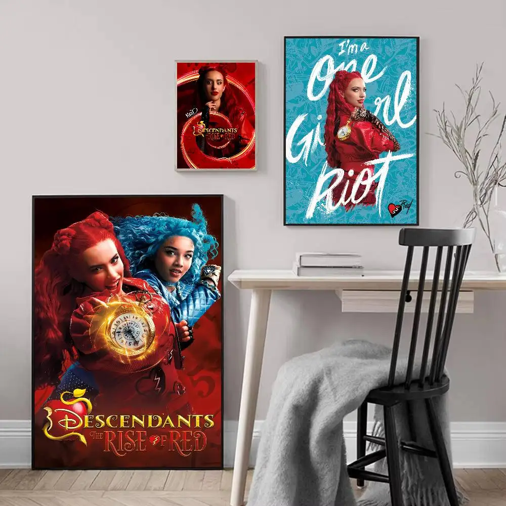 D-Descendants The R-Rise Of R-Red Poster Print A5 A4 A3 A2 Wall Art Decor For Room Office Gift For Fans