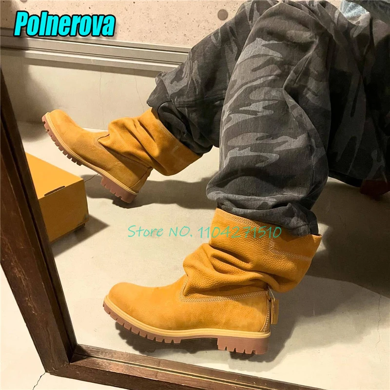 

Ретро-ботинки из мягкой кожи до середины икры для женщин и мужчин, удобная повседневная обувь для пар, модные коричневые и черные короткие ботинки на толстой подошве