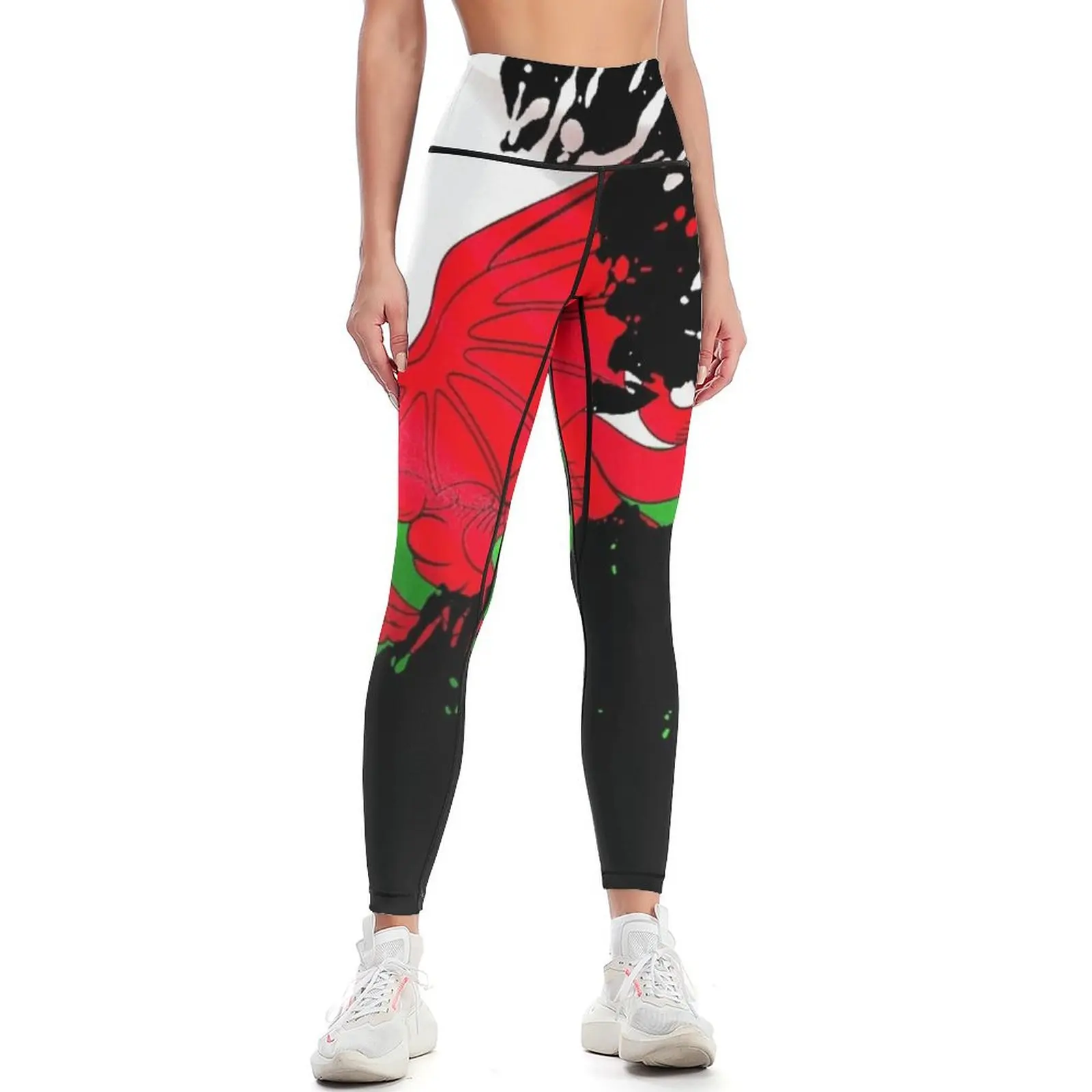 Wales Flag Leggings Fitness's gym clothes Female legging pants push up tights for workout shorts Womens Leggings