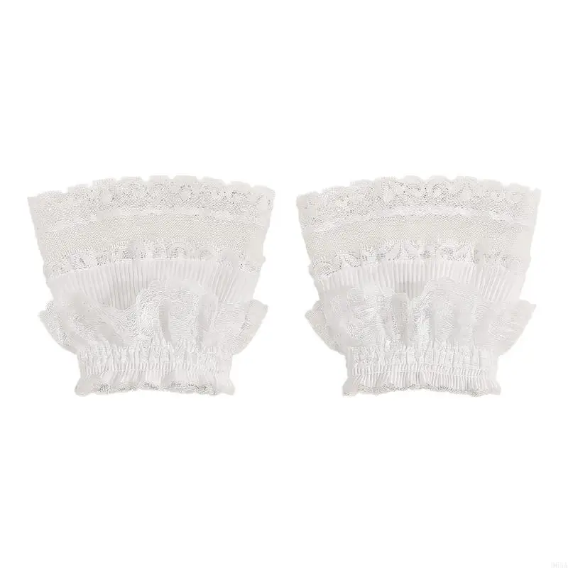 

2 Pairs Sheer Arm Covers Decorative Sleeves Wrist Cuffs Ruffle Armwear For Women Arm Decors Music Festival DressingUp 964A