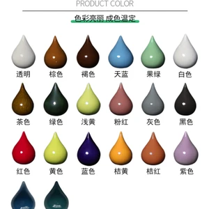 Kum, kum, kırmızı, 20 renk, 300ml kapasite için uygun seramik, düşük sıcaklık, elektrikli fırın, tek renkli, parlak emaye 8 en çok satılan, taş, dolomit-no. 8