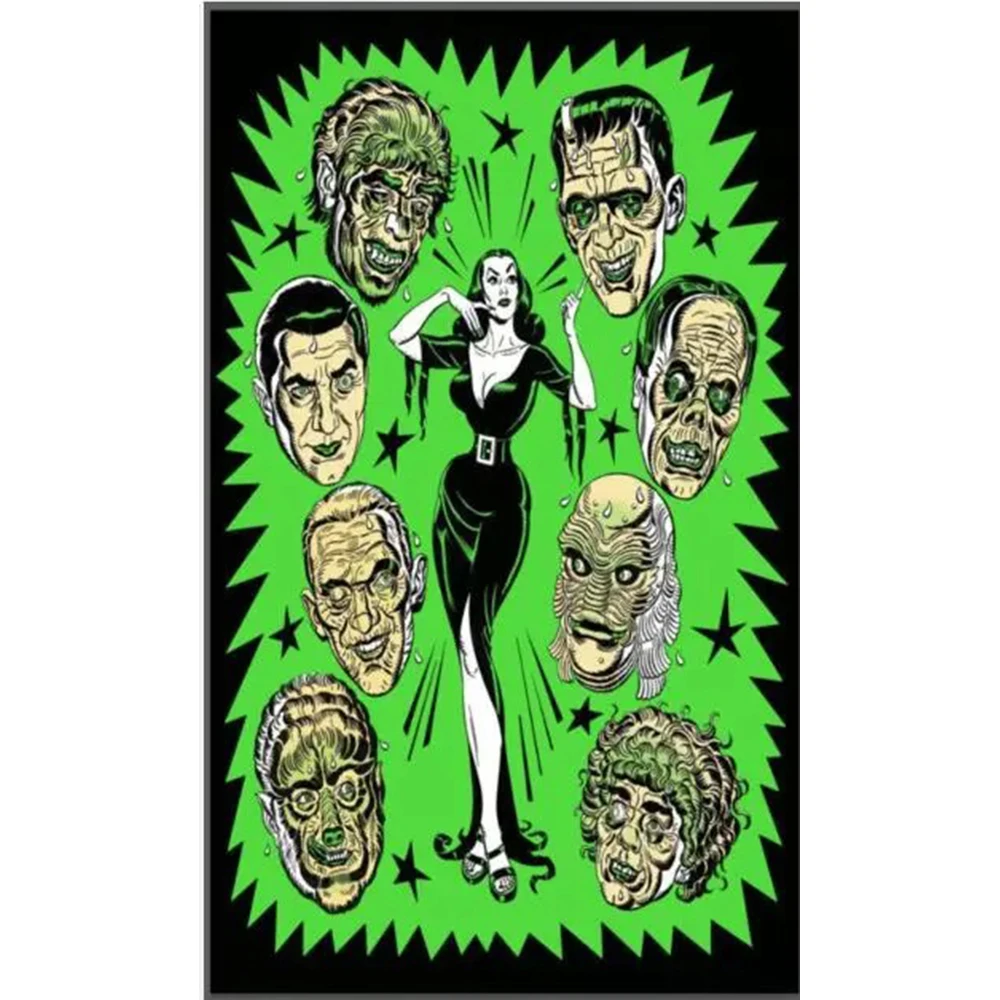 2x3ft Body Horror Vintage ЗЕЛЕНЫЙ БАННЕР 90x150 см Баннер Флаг Пользовательский ФЛАГ