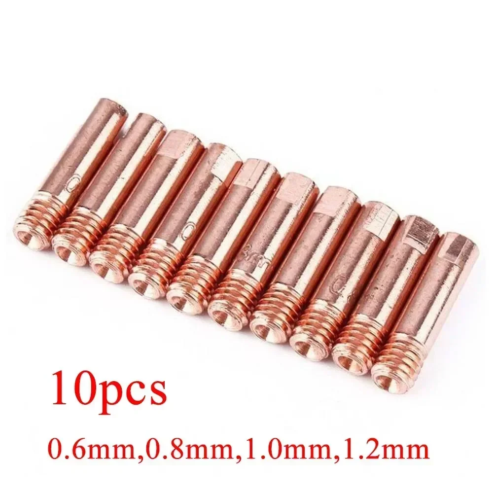 5/10PCS MB15AK Welding Contact Tips 0.6 - 1.2mm MIG Welder Torch Consumables M6*25mm Welding & Soldering Supplies