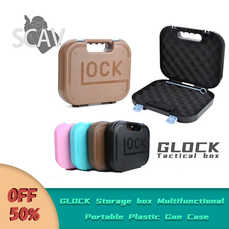 

For GLOCK Storage box Multifunctional Portable Plastic Gun Case Waterproof Tactical ABS Pistol Case for G17 Hunting suitcase