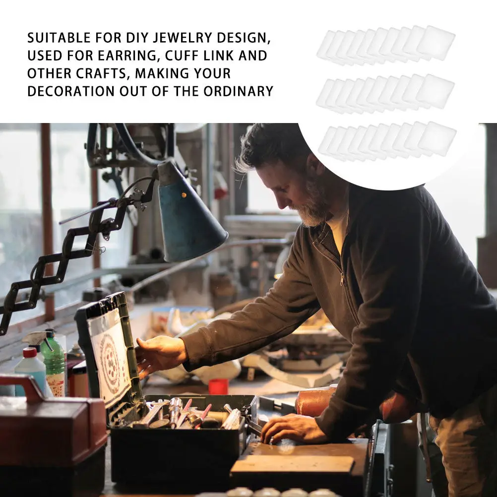 

100 шт. 25 мм квадратные кабошоны из прозрачного хрустального стекла для рукоделия, изготовления украшений, декоративных элементов и фотоподелок