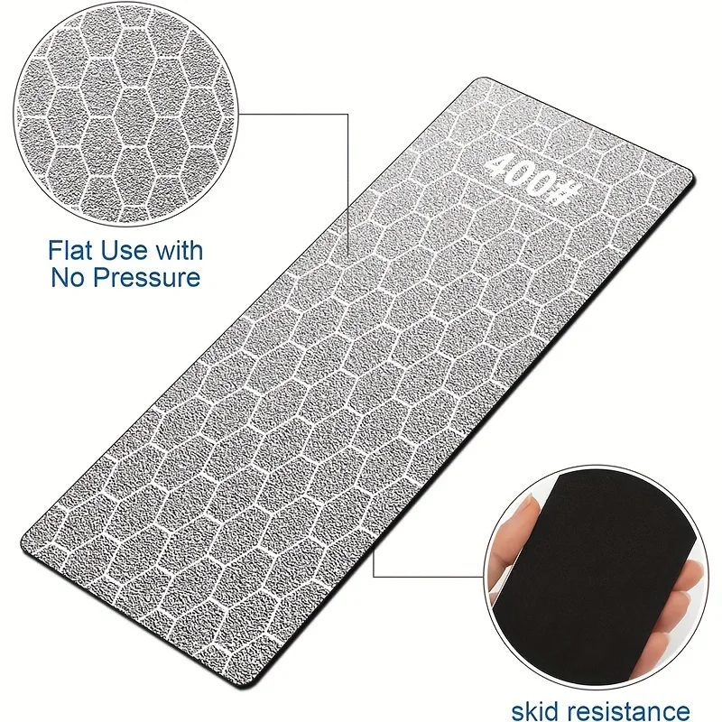 Diamond Sharpening Stone, Knife Sharpening Stone with Extra Fine/Coarse Plate and Non-slip Base