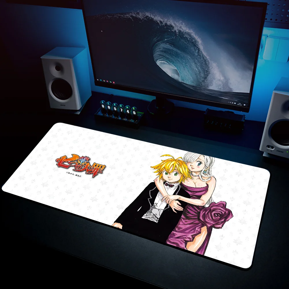 Anime s-sete pecados capitais mousepad tapete de mesa com almofada acessórios de jogos prime gaming xxl teclado