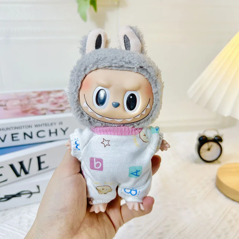 Ropa bonita para muñecas de peluche Labubu Idol, ropa de muñeca Kawaii, accesorios de traje de muñeca, ropa Kpop Exo de Corea, Sudadera con capucha, 17cm