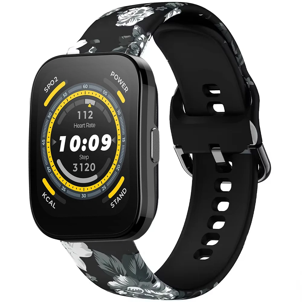 22mm Printing Strap for Amazfit Bip 5 Replacement Silicone SmartWatch Wristband Bracelet correa Amazfit Bip5 Watch band