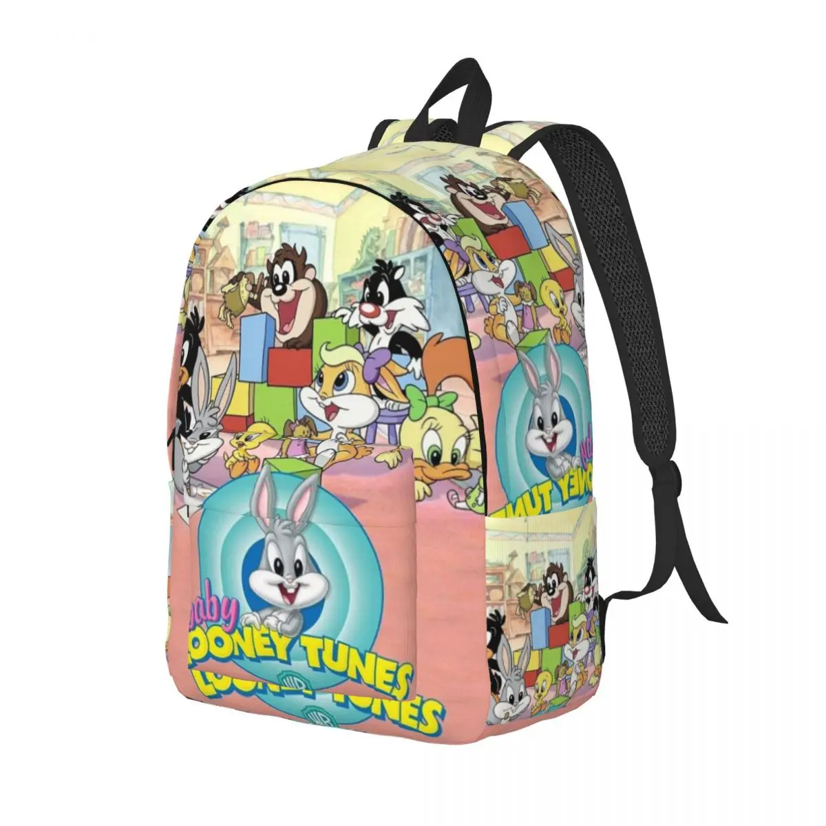 Looney-T-Tunes Nieuwe modieuze patroon schooltas print lichtgewicht rugzak 15,7 inch 17,7 inch