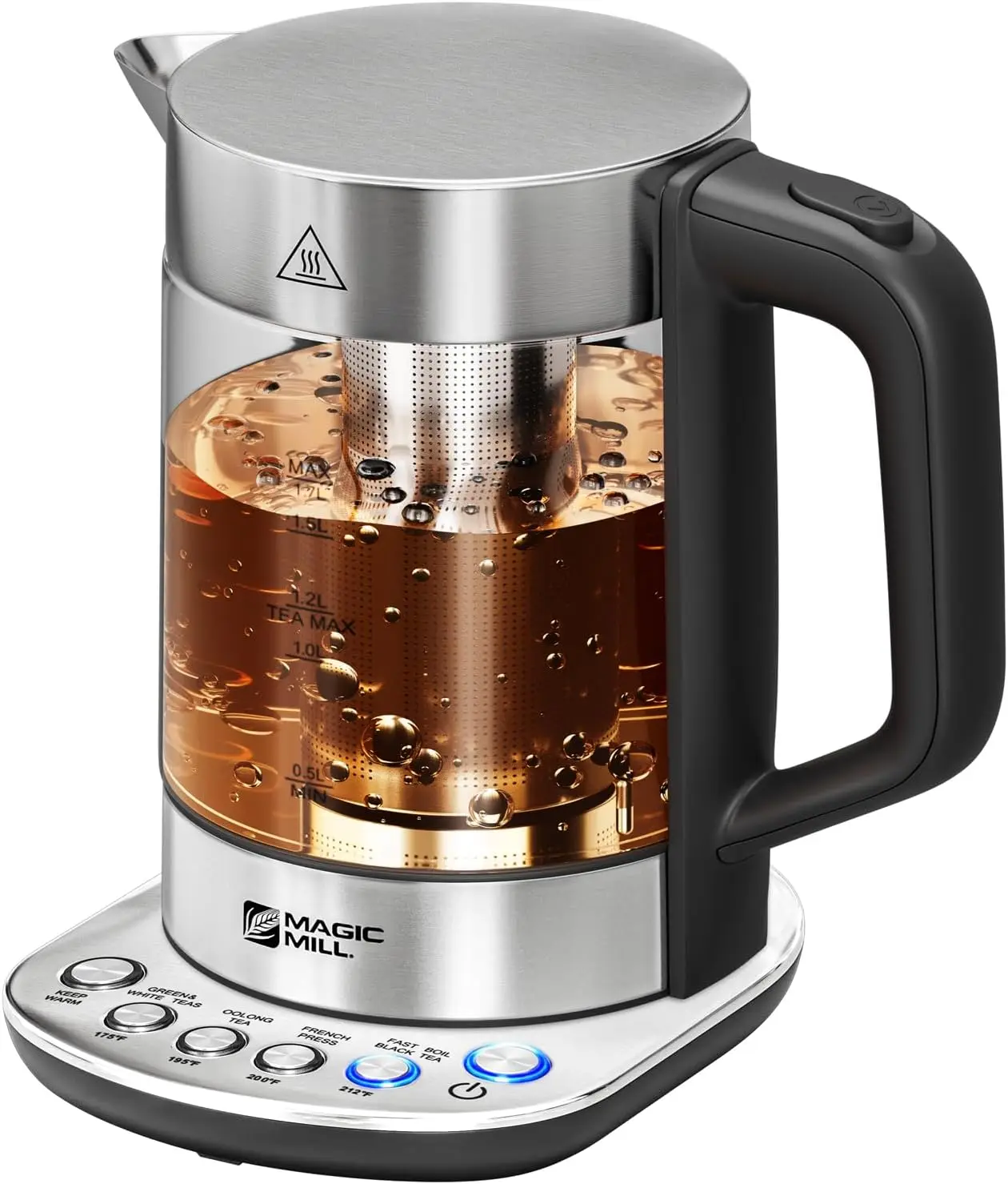 

Electric Kettle with Temperature Control, Tea Infuser, Keep Warm, Rapid Boil, Auto Shut-Off, BPA-Free, 1.7L Capacity