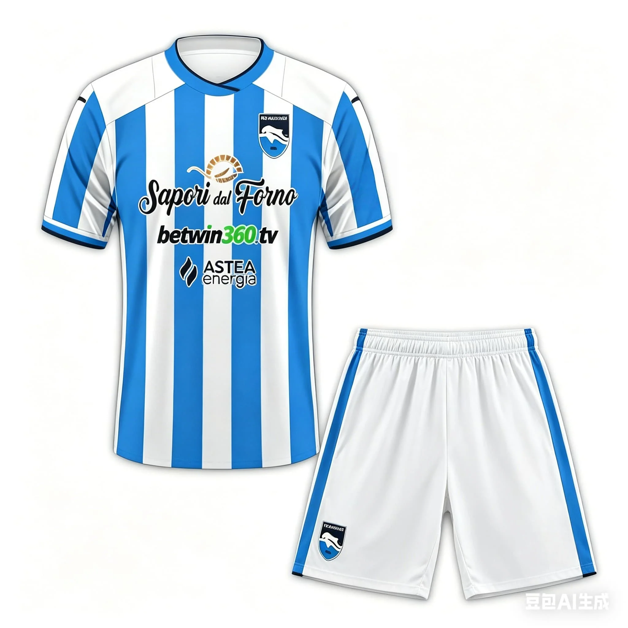 

Soccer Jersey Set Pescara Calcio 2025-26 Home 3D Printed Adult Athleisure T-Shirt Set Family Summer Quick-dry Soft Lightweight