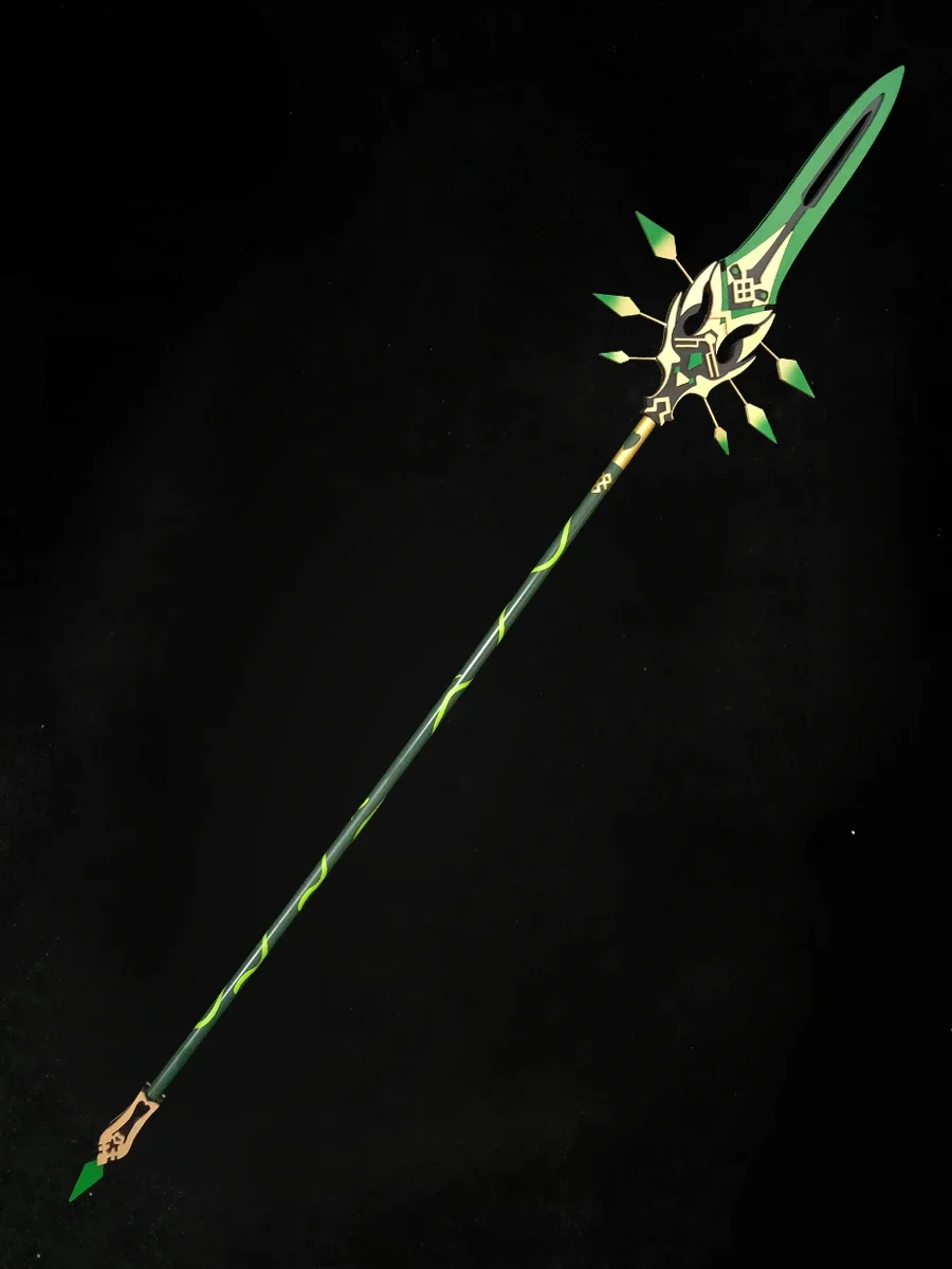 Xiao Props Primordial Jade Winged-Spear Game Genshin Impact Cosplay Halloween Carnival Replica Prop Anime Show