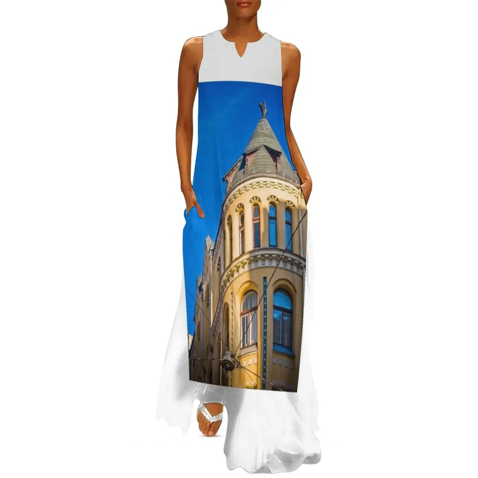 

famous cat from Riga Long Dress birthday dresses for women Clothing female dresses for womens Dress