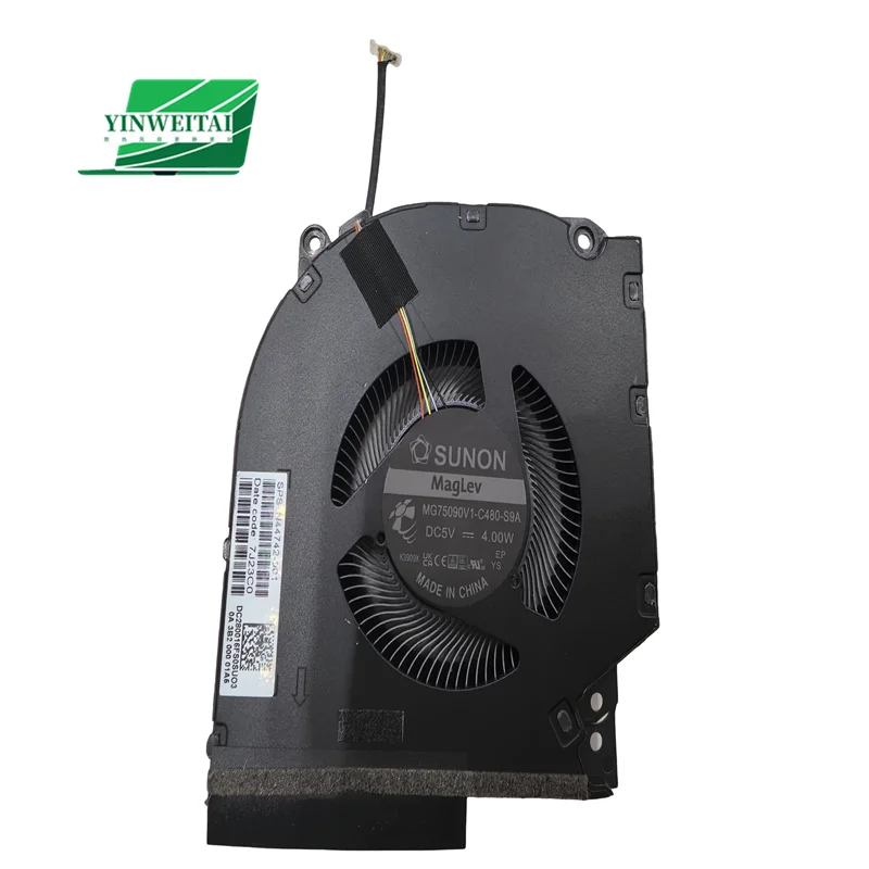 Fan For HP Victus Gaming 9 16-R 16-DW 16-DX 16-WD 16-AE TPN-C169 MG75091V1-C190-S9A N44738 N44742-001 MG75090V1-C470/C480-S9A