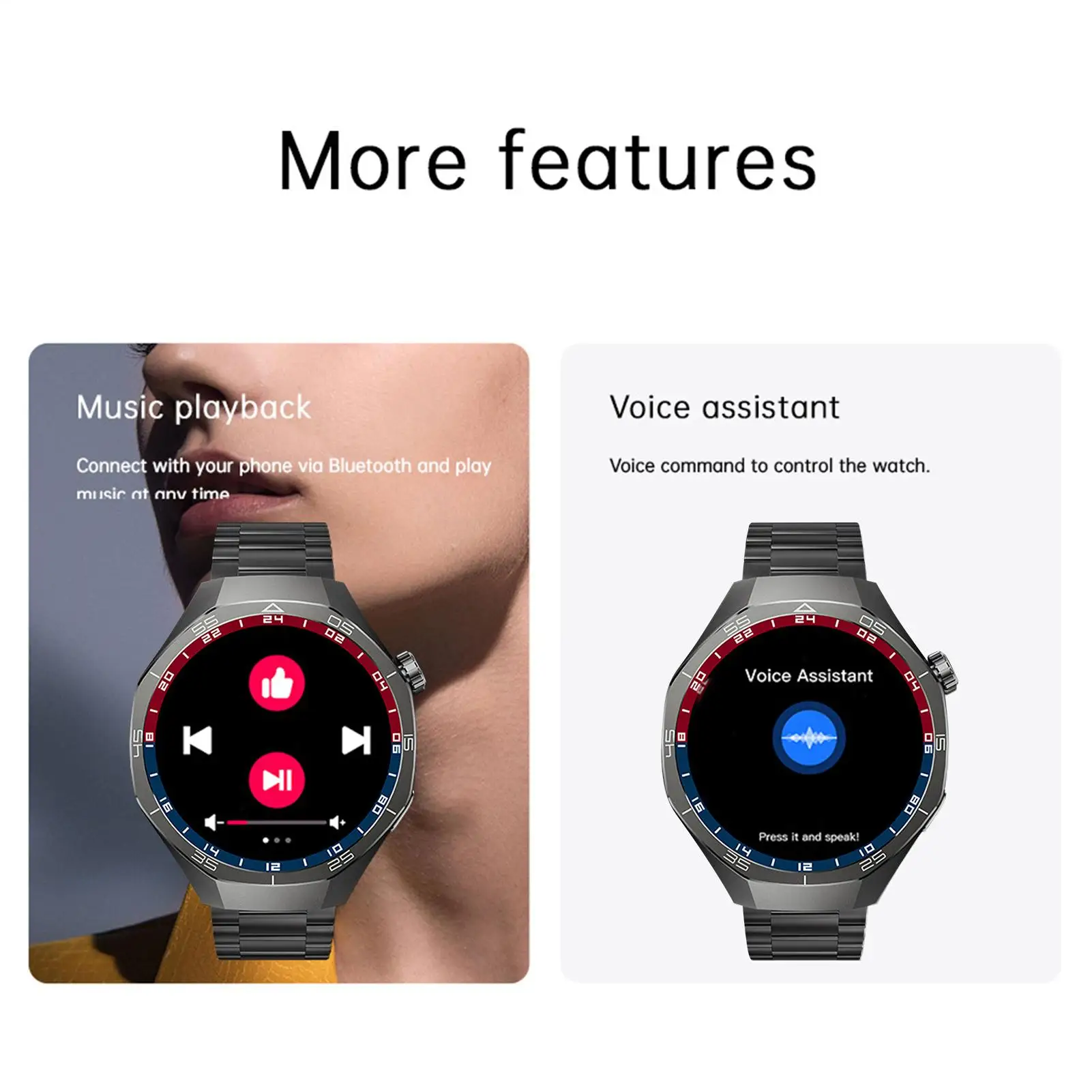 Sportuhr, Smartwatches für Damen, USB-Aufladung, extra langer Akku, voller Touch-LED-Bildschirm, Fitness-Tracker für Fitnessstudio, Laufen, Schlafen