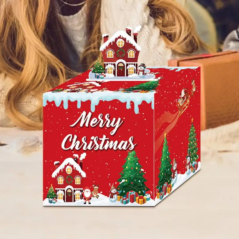 Merry Christmas Cash Holder Holiday Cash Box Interactive Game Props Money Container Christmas Decoration For Women Men